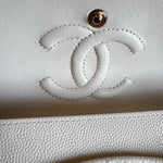 CHANEL Handbag Chanel 21B White Caviar Quilted Classic Flap Small LGHW -Knockoff
