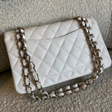 CHANEL Handbag Chanel 21B White Caviar Quilted Classic Flap Small LGHW -Knockoff
