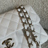 CHANEL Handbag Chanel 21B White Caviar Quilted Classic Flap Small LGHW -Knockoff
