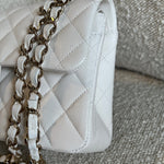 CHANEL Handbag Chanel 21B White Caviar Quilted Classic Flap Small LGHW -Knockoff
