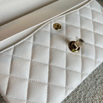 CHANEL Handbag Chanel 21B White Caviar Quilted Classic Flap Small LGHW -Knockoff
