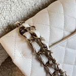 CHANEL Handbag Chanel 21B White Caviar Quilted Classic Flap Small LGHW -Knockoff
