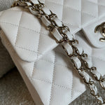 CHANEL Handbag Chanel 21B White Caviar Quilted Classic Flap Small LGHW -Knockoff
