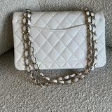 CHANEL Handbag Chanel 21B White Caviar Quilted Classic Flap Small LGHW -Knockoff
