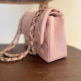 CHANEL Handbag CHANEL 21C LIGHT PINK CAVIAR QUILTED CLASSIC FLAP SMALL LIGHT GOLD HARDWARE -Knockoff
