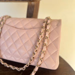 CHANEL Handbag CHANEL 21C LIGHT PINK CAVIAR QUILTED CLASSIC FLAP SMALL LIGHT GOLD HARDWARE -Knockoff
