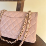 CHANEL Handbag CHANEL 21C LIGHT PINK CAVIAR QUILTED CLASSIC FLAP SMALL LIGHT GOLD HARDWARE -Knockoff
