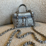 CHANEL Handbag Chanel 21S Metallic Silver Micro Vanity Grained Calfskin SHW -Knockoff
