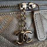 CHANEL Handbag Chanel 21S Metallic Silver Micro Vanity Grained Calfskin SHW -Knockoff
