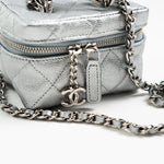 CHANEL Handbag Chanel 21S Metallic Silver Micro Vanity Grained Calfskin SHW -Knockoff
