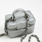 CHANEL Handbag Chanel 21S Metallic Silver Micro Vanity Grained Calfskin SHW -Knockoff
