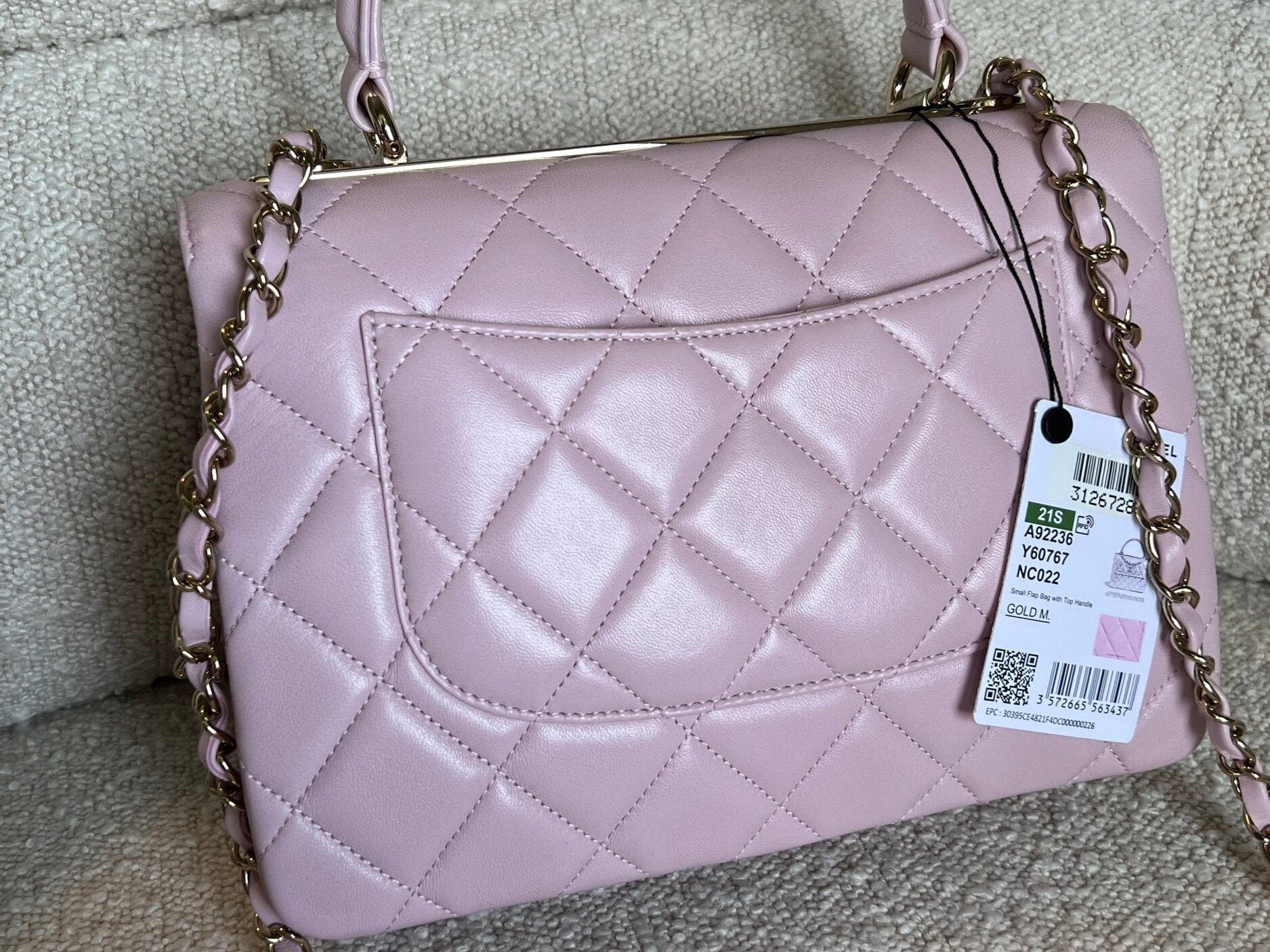 CHANEL Handbag Chanel 21S Small Light Pink Lambskin Quilted Trendy CC LGHW -Knockoff
