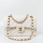 CHANEL Handbag Chanel 21S White Caviar Quilted Classic Flap Small LGHW -Knockoff
