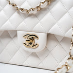 CHANEL Handbag Chanel 21S White Caviar Quilted Classic Flap Small LGHW -Knockoff
