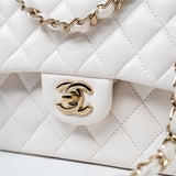 CHANEL Handbag Chanel 21S White Caviar Quilted Classic Flap Small LGHW -Knockoff
