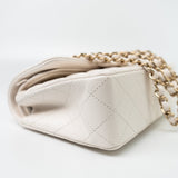 CHANEL Handbag Chanel 21S White Caviar Quilted Classic Flap Small LGHW -Knockoff
