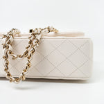 CHANEL Handbag Chanel 21S White Caviar Quilted Classic Flap Small LGHW -Knockoff
