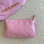 CHANEL Handbag Chanel 22 Pink Shiny Calfskin Quilted Drawstring Bag Small GHW -Knockoff
