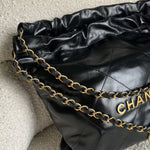 CHANEL Handbag Chanel 22 Shiny Calfskin Quilted Drawstring Bag GHW -Knockoff
