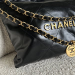 CHANEL Handbag Chanel 22 Shiny Calfskin Quilted Drawstring Bag GHW -Knockoff
