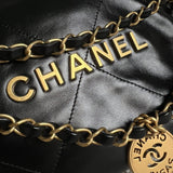 CHANEL Handbag Chanel 22 Shiny Calfskin Quilted Drawstring Bag GHW -Knockoff
