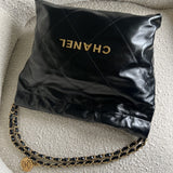 CHANEL Handbag Chanel 22 Shiny Calfskin Quilted Drawstring Bag GHW -Knockoff
