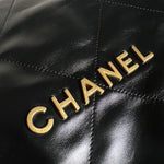 CHANEL Handbag Chanel 22 Shiny Calfskin Quilted Drawstring Bag GHW -Knockoff
