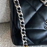 CHANEL Handbag Chanel 22C Black Lambskin Quilted 19 Flap Small MHW -Knockoff
