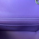 CHANEL Handbag Chanel 22S Light Purple Lambskin Quilted Mini Rectangular Single Flap LGHW -Knockoff
