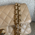 CHANEL Handbag Chanel Beige Clair Caviar Quilted Classic Flap  Medium GHW -Knockoff
