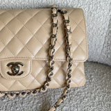 CHANEL Handbag Chanel Beige Clair Caviar Quilted Classic Flap Medium SHW -Knockoff
