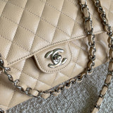 CHANEL Handbag Chanel Beige Clair Caviar Quilted Classic Flap Medium SHW -Knockoff
