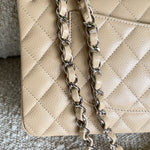 CHANEL Handbag Chanel Beige Clair Caviar Quilted Classic Flap Medium SHW -Knockoff
