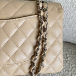 CHANEL Handbag Chanel Beige Clair Caviar Quilted Classic Flap Medium SHW -Knockoff
