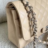 CHANEL Handbag Chanel Beige Clair Caviar Quilted Classic Flap Medium SHW -Knockoff
