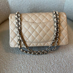 CHANEL Handbag Chanel Beige Clair Caviar Quilted Classic Flap Medium SHW -Knockoff
