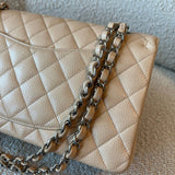 CHANEL Handbag Chanel Beige Clair Caviar Quilted Classic Flap Medium SHW -Knockoff
