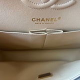 CHANEL Handbag Chanel Beige Clair Caviar Quilted Small Classic Double Flap Gold Hardware -Knockoff
