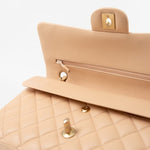 CHANEL Handbag Chanel Beige Lambskin Quilted Classic Flap Medium AGHW -Knockoff
