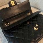 CHANEL Handbag Chanel Black Caviar Quilted Classic Double Flap Medium Gold Hardware -Knockoff
