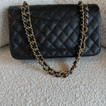 CHANEL Handbag Chanel Black Caviar Quilted Classic Flap Medium GHW -Knockoff
