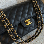 CHANEL Handbag Chanel Black Caviar Quilted Classic Flap Medium GHW -Knockoff
