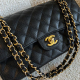 CHANEL Handbag Chanel Black Caviar Quilted Classic Flap Medium GHW -Knockoff
