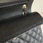 CHANEL Handbag Chanel Black Caviar Quilted Classic Flap Medium GHW -Knockoff
