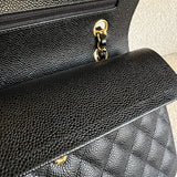 CHANEL Handbag Chanel Black Caviar Quilted Classic Flap Medium GHW -Knockoff
