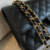 CHANEL Handbag Chanel Black Caviar Quilted Classic Flap Medium GHW -Knockoff
