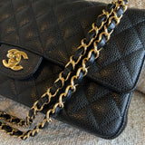 CHANEL Handbag Chanel Black Caviar Quilted Classic Flap Medium GHW -Knockoff
