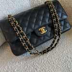 CHANEL Handbag Chanel Black Caviar Quilted Classic Flap Medium GHW -Knockoff
