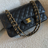 CHANEL Handbag Chanel Black Caviar Quilted Classic Flap Medium GHW -Knockoff
