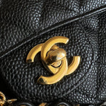 CHANEL Handbag Chanel Black Caviar Quilted Classic Flap Medium GHW -Knockoff
